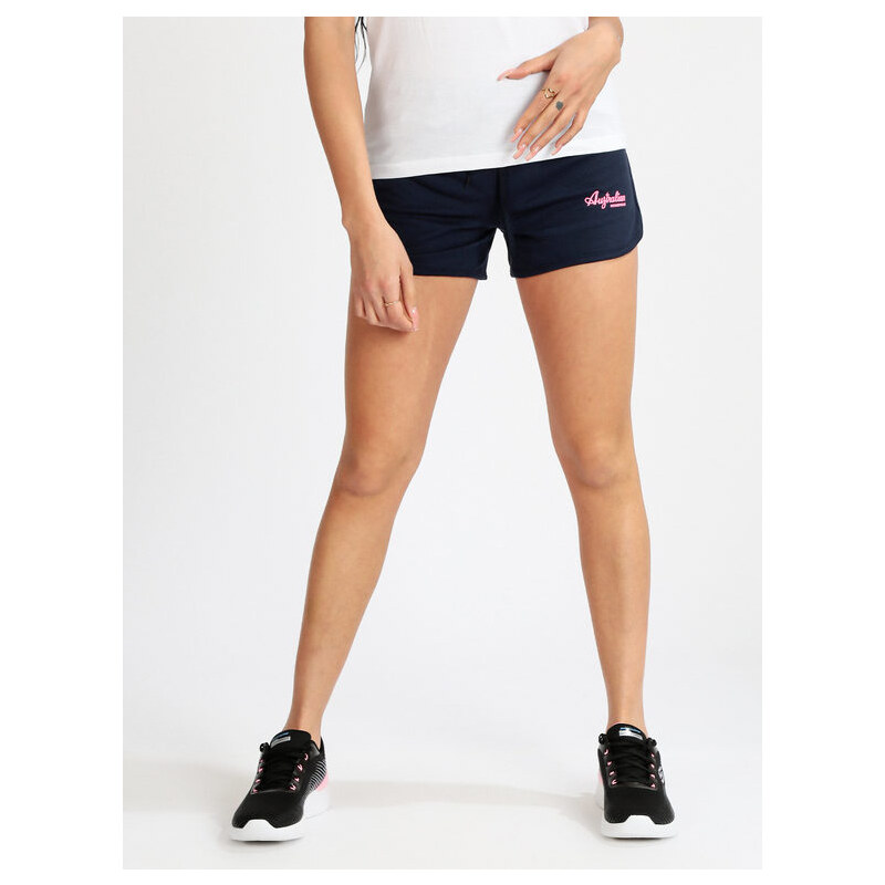 Australian Shorts Sportivi Donna In Cotone Blu Taglia M