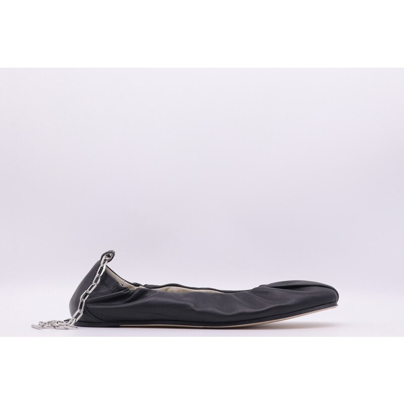 VIC MATIE' Ballerina nera con cavigliera