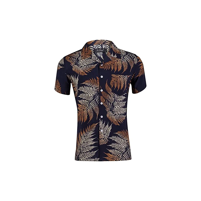 ZXZY Camicia hawaiana da donna a maniche corte con scollo