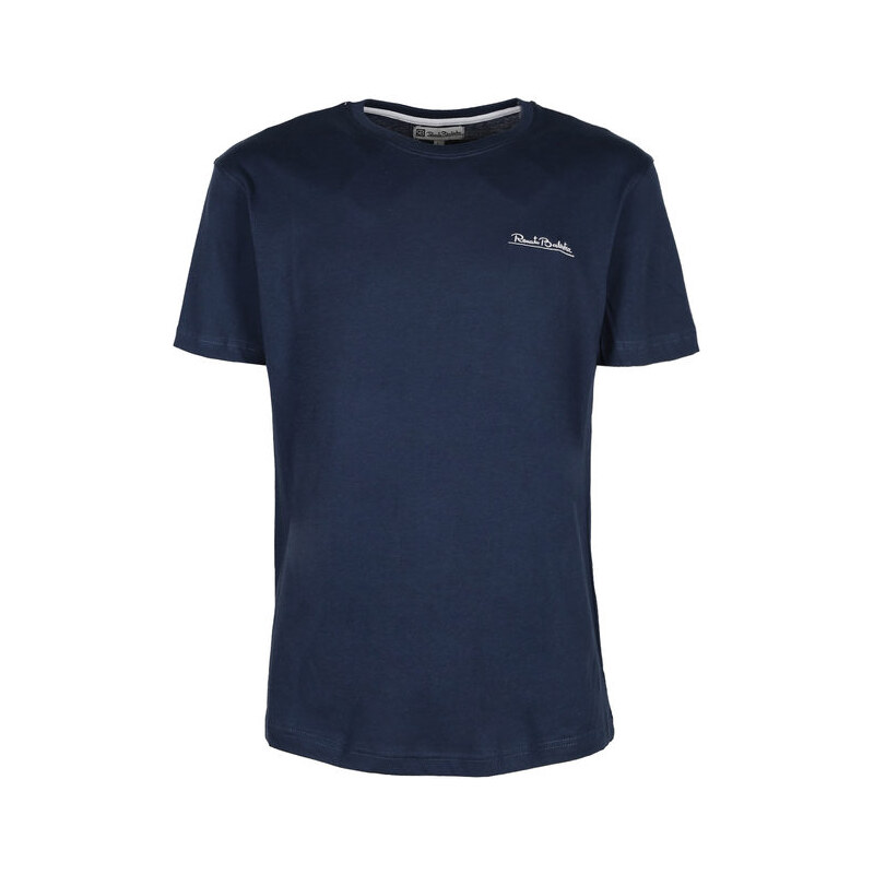 Renato Balestra T-shirt Girocollo Da Uomo In Cotone Manica Corta Blu Taglia Xl