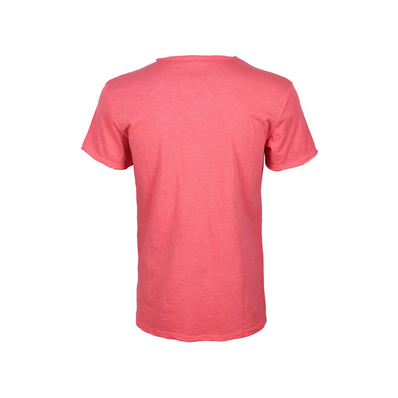Made In Italy T-shirt Da Uomo Cotone Con Taschino Manica Corta Rosso Taglia 3xl