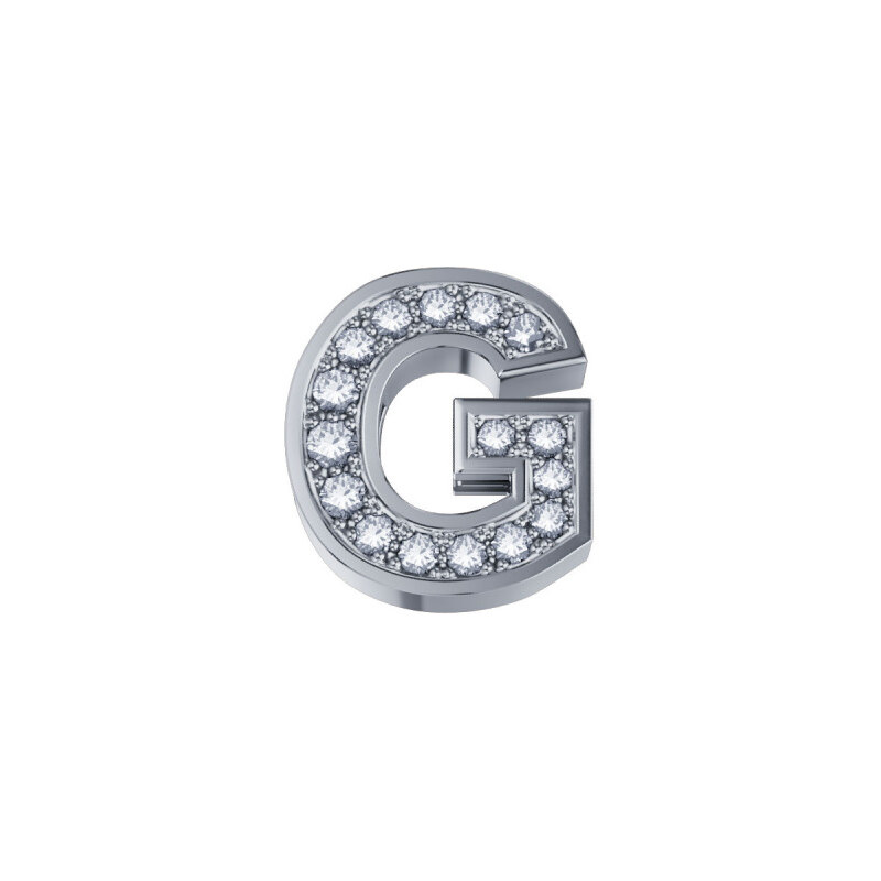 Donnaoro elements Charm Elements unisex lettera G in oro bianco e diamanti dchf3319g.002