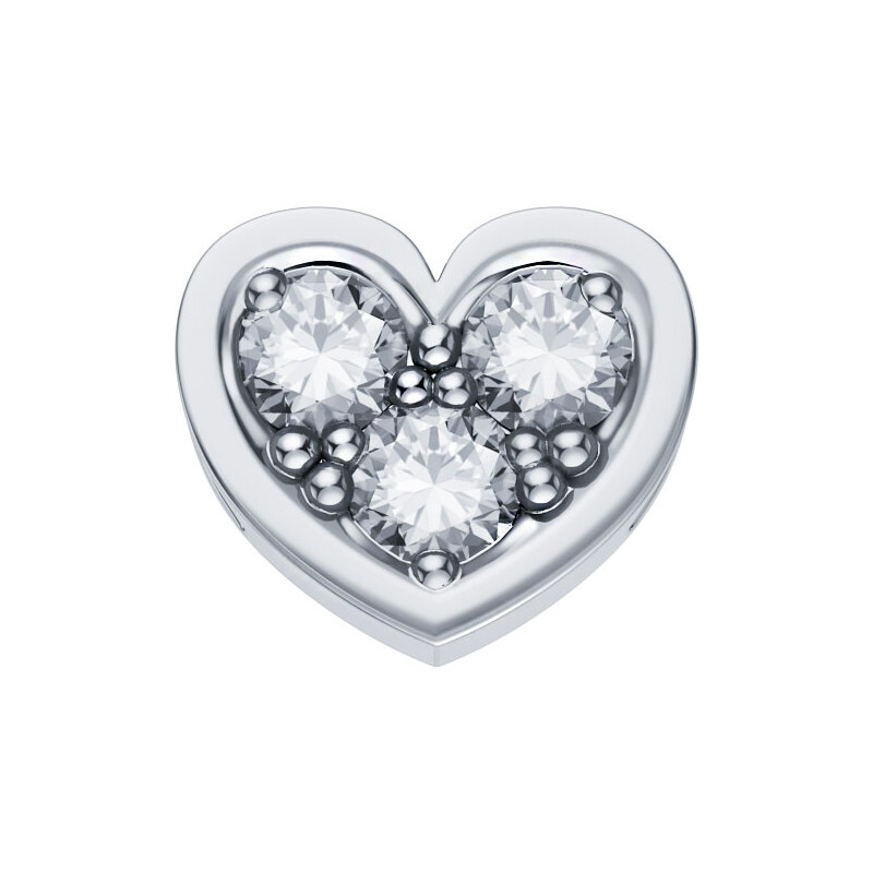 Donnaoro elements Charm donna Elements cuore reverso in oro bianco e diamanti dchf3849.003