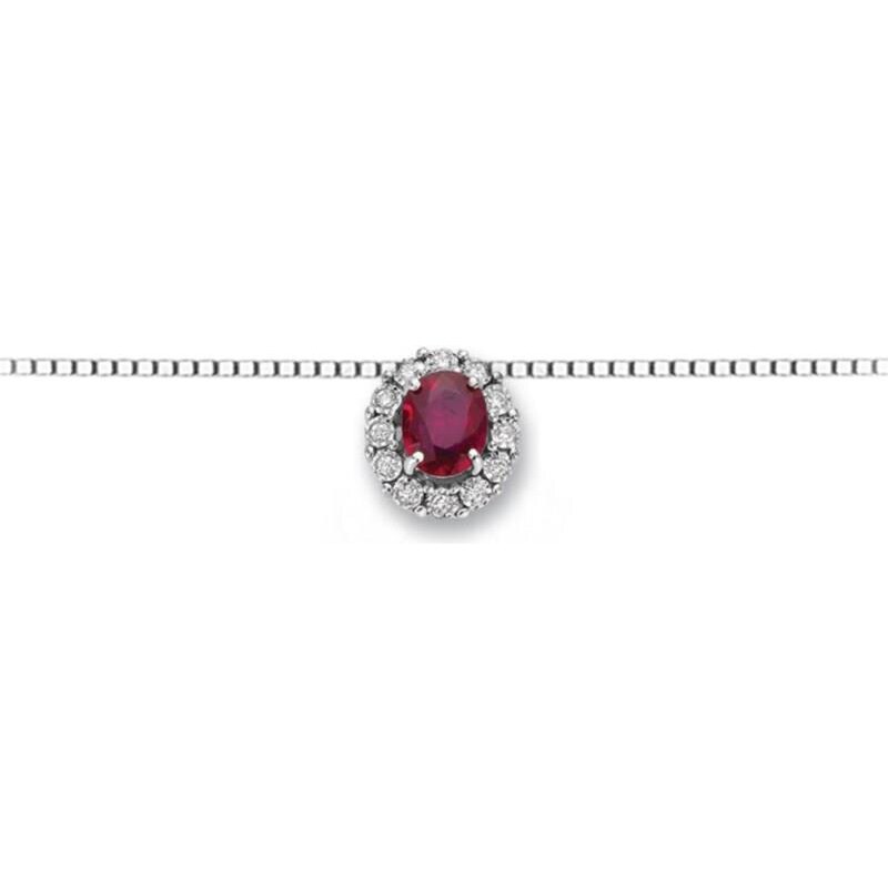 Donnaoro elements Collana Donnaoro luce donna con rubino e diamanti dhpr9401.005