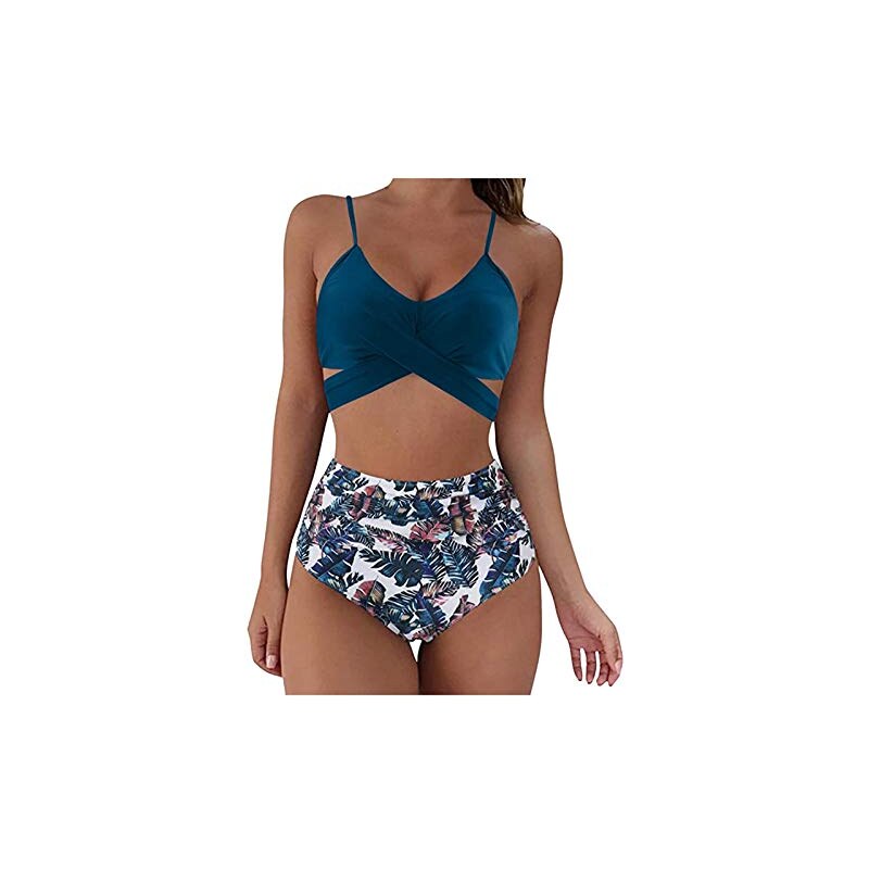 Push Up Costume Intero Donna Scollo A V Bikini Imbottito Curvy