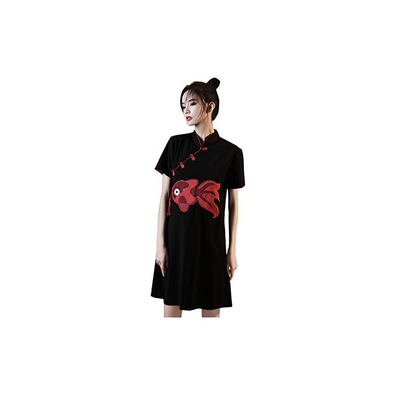 Abito Bodycon Lungo Floreale Con Fessura - Qipao Cinese Tradizionale Donna