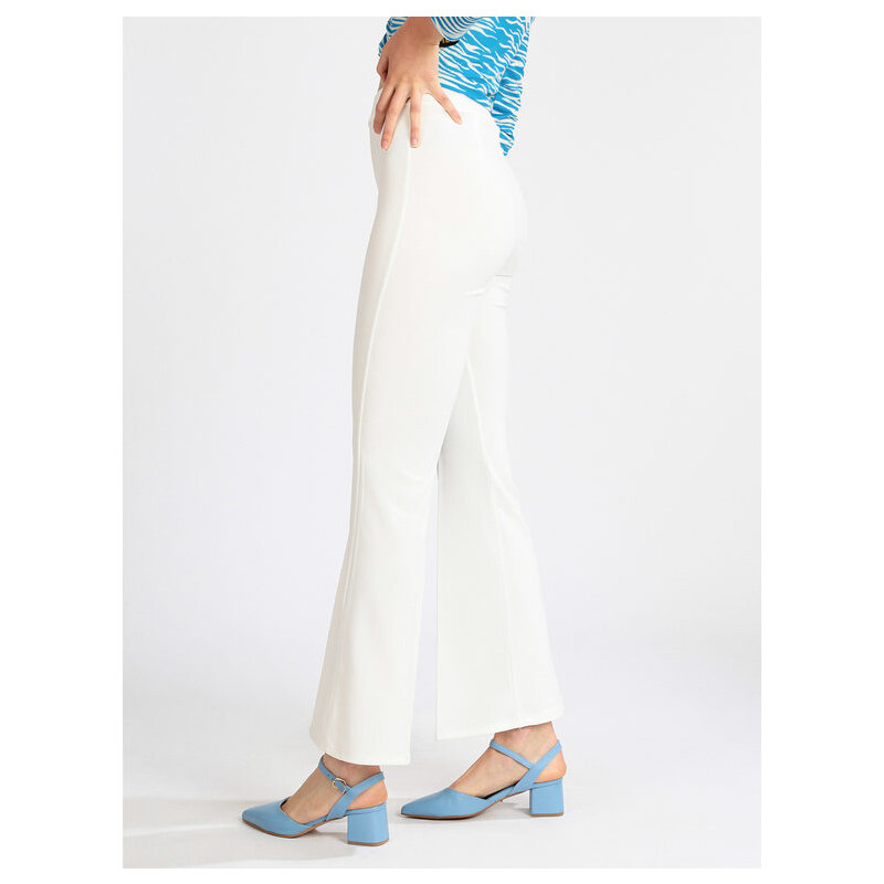 Solada Pantaloni Donna Eleganti a Zampa Bianco Taglia L