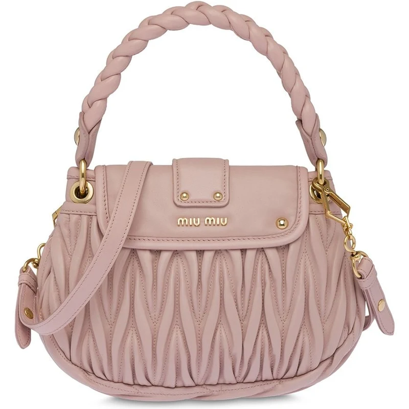 Miu Miu Borsa Miu Coffer matelassé Rosa