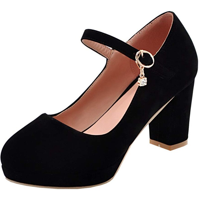 Scarpe Mary Jane con Tacco Grosso da Donna Scarpe Eleganti con Tacco