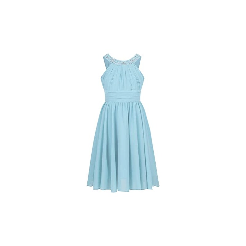 Ranrann Vestito Da Cerimonia Per Bambina In Chiffon E Pizzo - Abito Da Principessa Con Fiori - Rosa - Taglia 3 Anni - Per Matrimoni E Battesimi