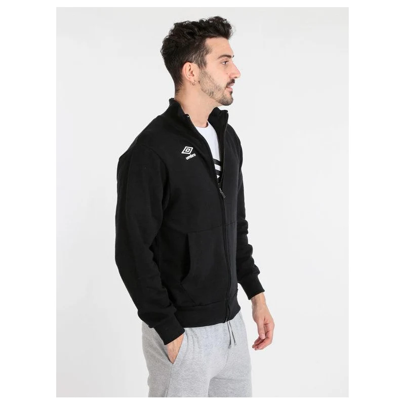Umbro Felpa Uomo In Cotone Con Zip Nero Taglia S