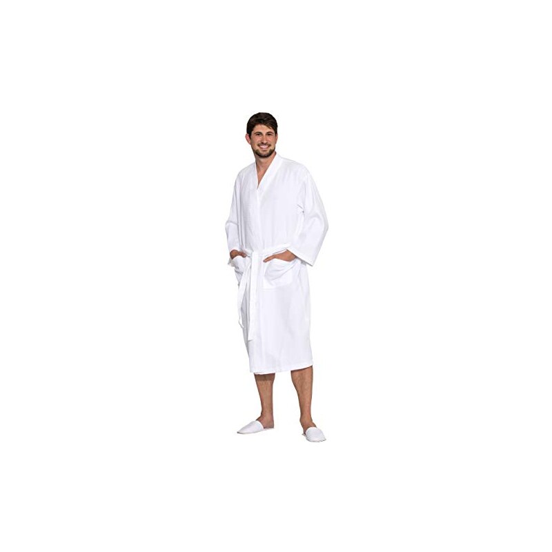 Benetton - Accappatoio L/XL con set di 3 asciugamani da bagno 100