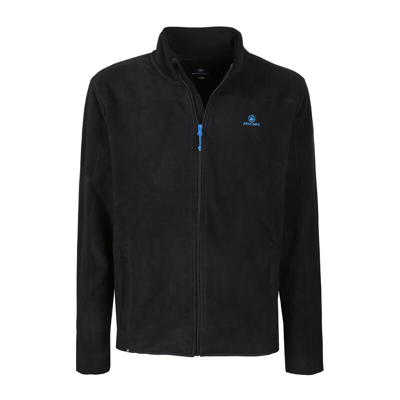 Athl Dpt Felpa Uomo In Pile Con Zip Nero Taglia L