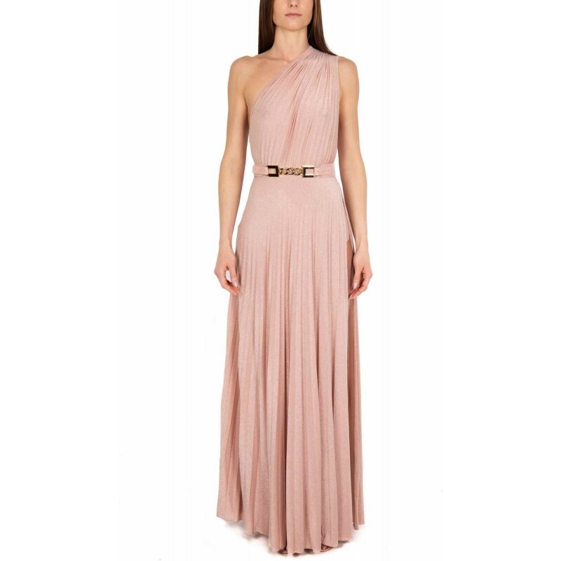 Elisabetta Franchi ABITO LUNGO MONOSPALLA IN LUREX ROSA Stileo it elisabetta-franchi-abito-lungo-monospalla-in-lurex-rosa-stileo-it