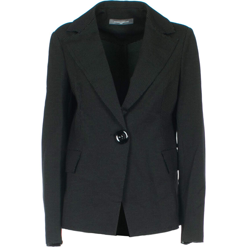 Lola by Sandro Ferrone giacca blazer monopetto in cady panna main image 1