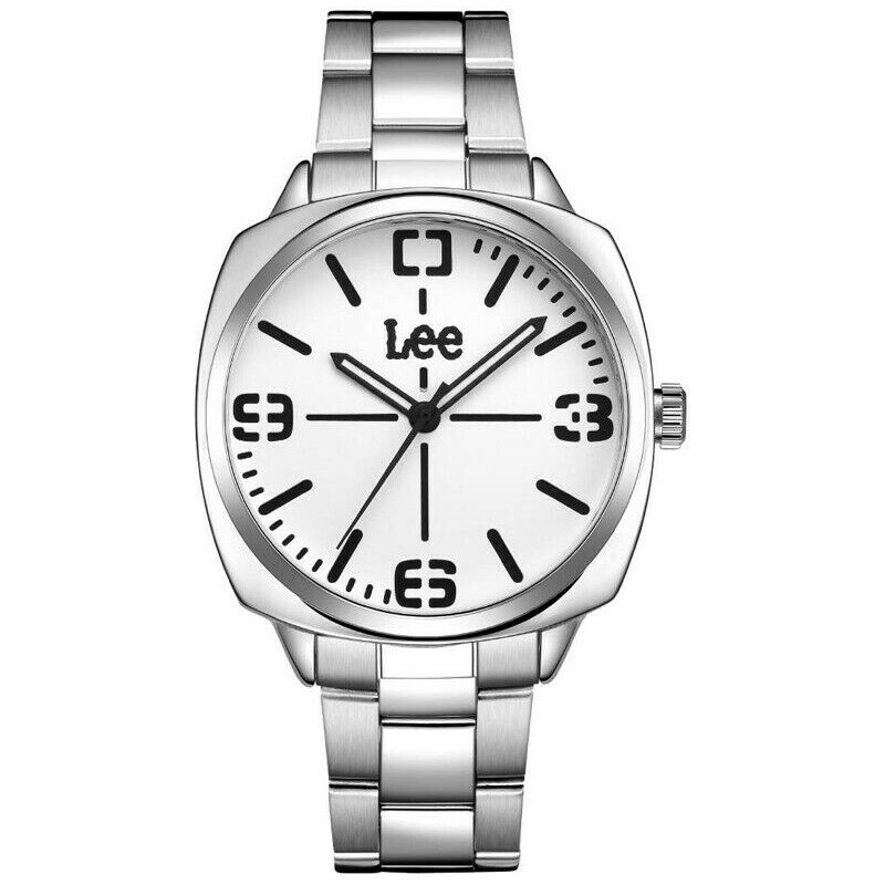 Lee orologio uomo solo tempo in acciaio con quadrante bianco LES-M75BSDS-71