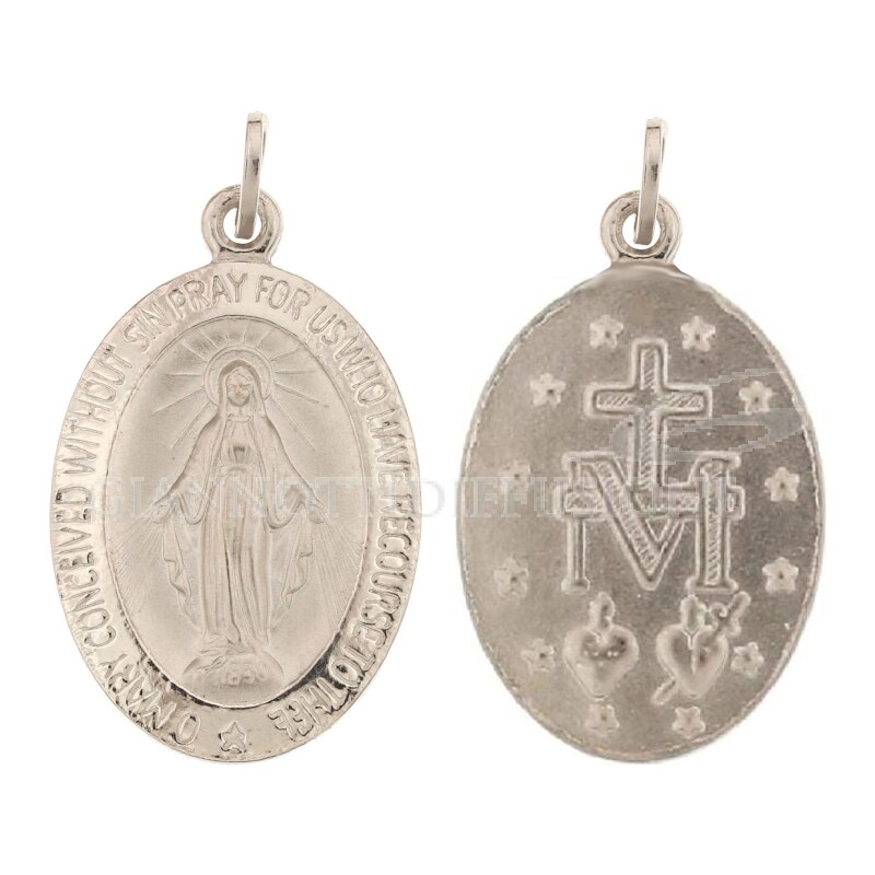 Giannotti Medaglia in oro bianco con Madonna Miracolosa