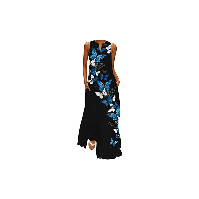 Bboninedress Abito Lungo Estivo Da Sera Con Spalline Per Donna - Matrimonio E Cerimonia