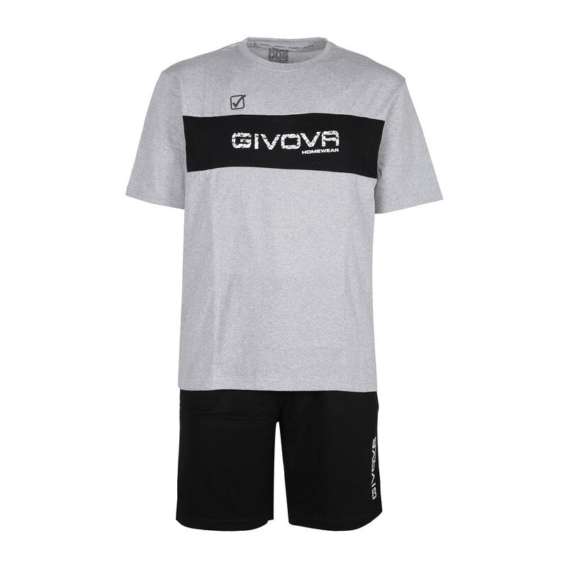 Givova Pigiama Corto Da Uomo Grigio Taglia Xxl
