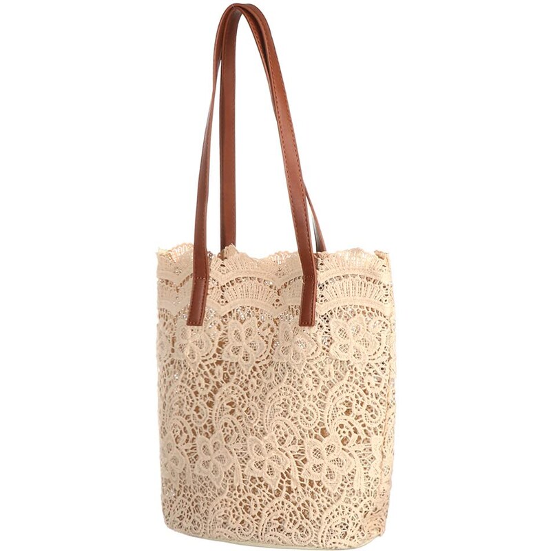 Leo Design Borsa Grande Spiaggia In Cotone Stile Boho - Tote Bag Estiva A Tracolla, Capiente E Pieghevole, Con Zip, 62x38x25 Cm - 2