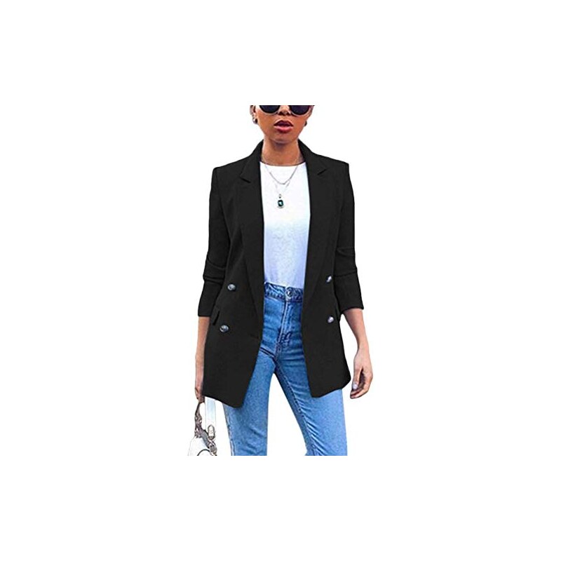 ORANDESIGNE Damen Blazer Elegant - Slim Fit Business Jacke Aus Polyester