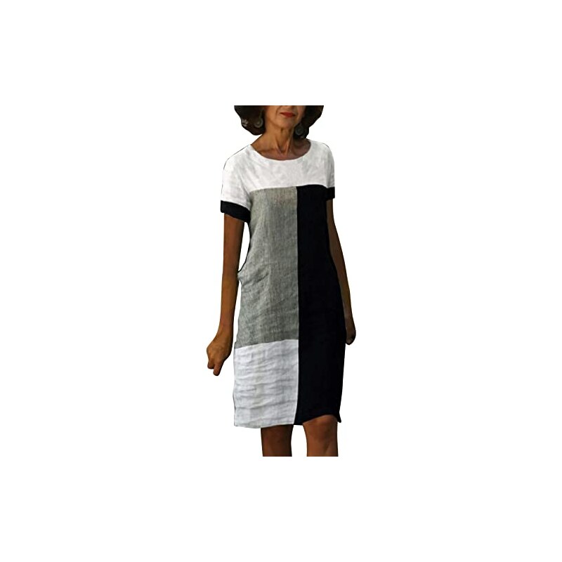 Maglietta Estiva Donna Girocollo Maniche Corte – Tinta Unita Bianca – Basic Morbida Con Dettaglio Bianco - 2