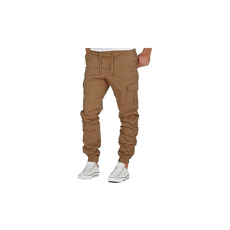 Pantalaccio pantalone da lavoro uomo con tasconi invernale felpato elastico vita