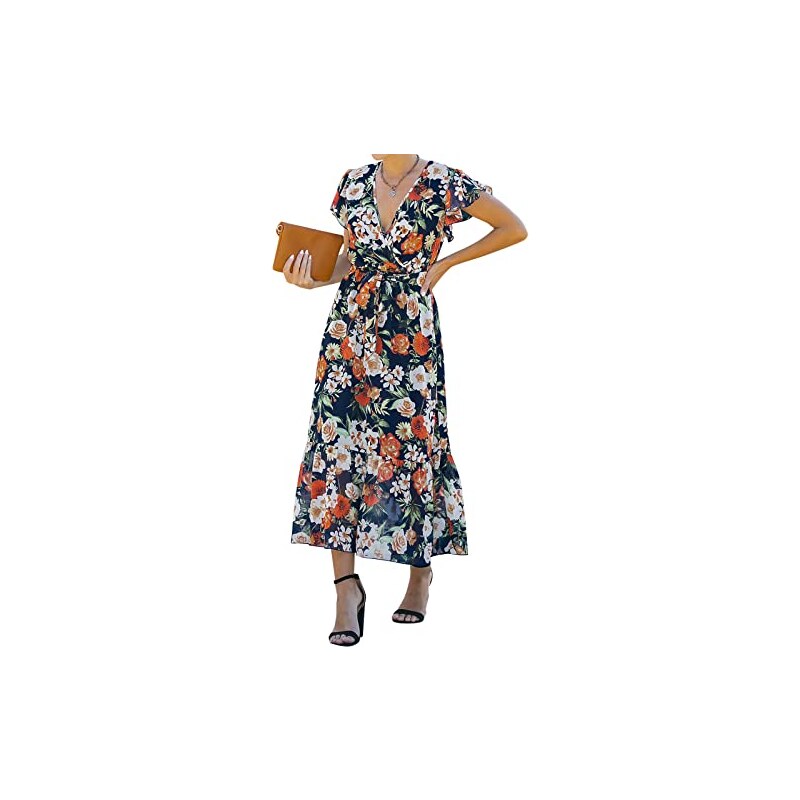 Kimono Aperto In Rete Trasparente Boho Floreale Da Donna
