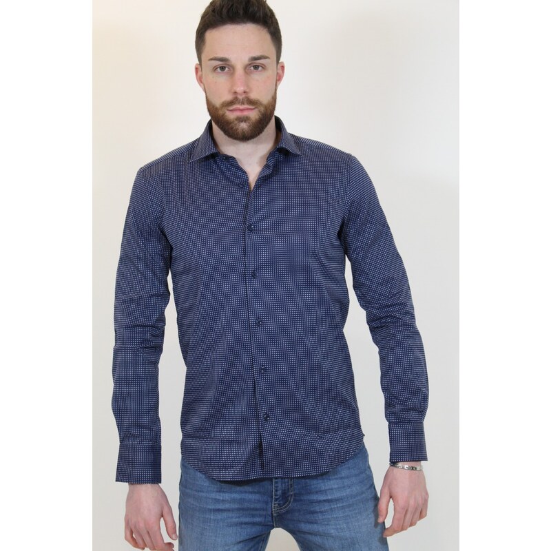 Camicia uomo Bottega Artigiana Washed I20810 - BLU
