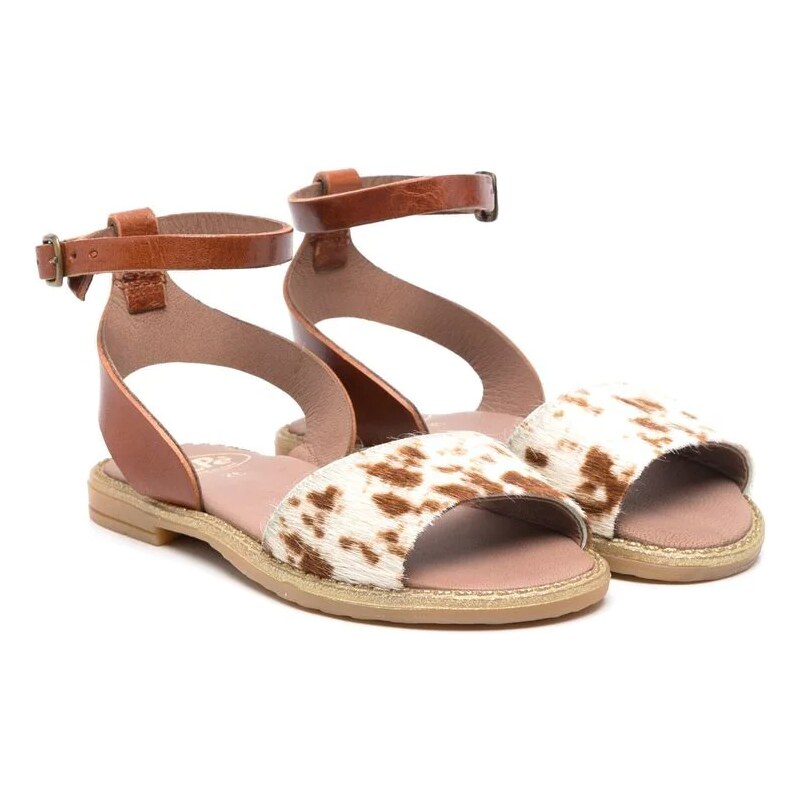 Kickers Diamanto – Sandali A Punta Aperta Per Bambina, Tomaia E Fodera In Pelle, Chiusura Velcro, Suola Sintetica, Tacco 1 Cm