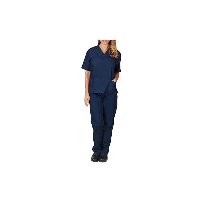 Set Di Scrubs Unisex Con Top E Pantaloni, Abbigliamento Medico Da - Foto 11