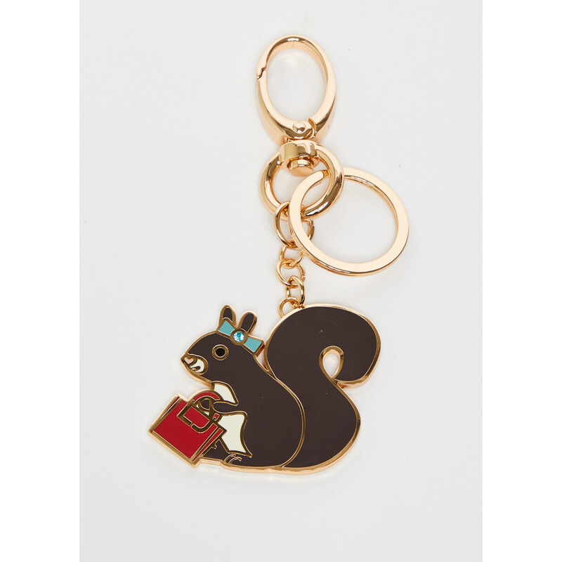 Bling Portachiavi Con Cristalli E Testa Di Leopardo, Ciondolo Per Borsa In Lega Di Zinco, Argento - Regalo Accessori Donna