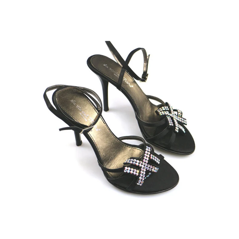 Scarpe donna LA VIA DEL MARE EU 35 sandali nero raso AS166