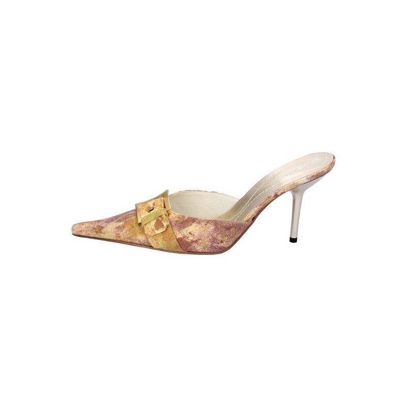 scarpe donna ROBERTA SCARPA sandali marrone tessuto giallo verde AP421