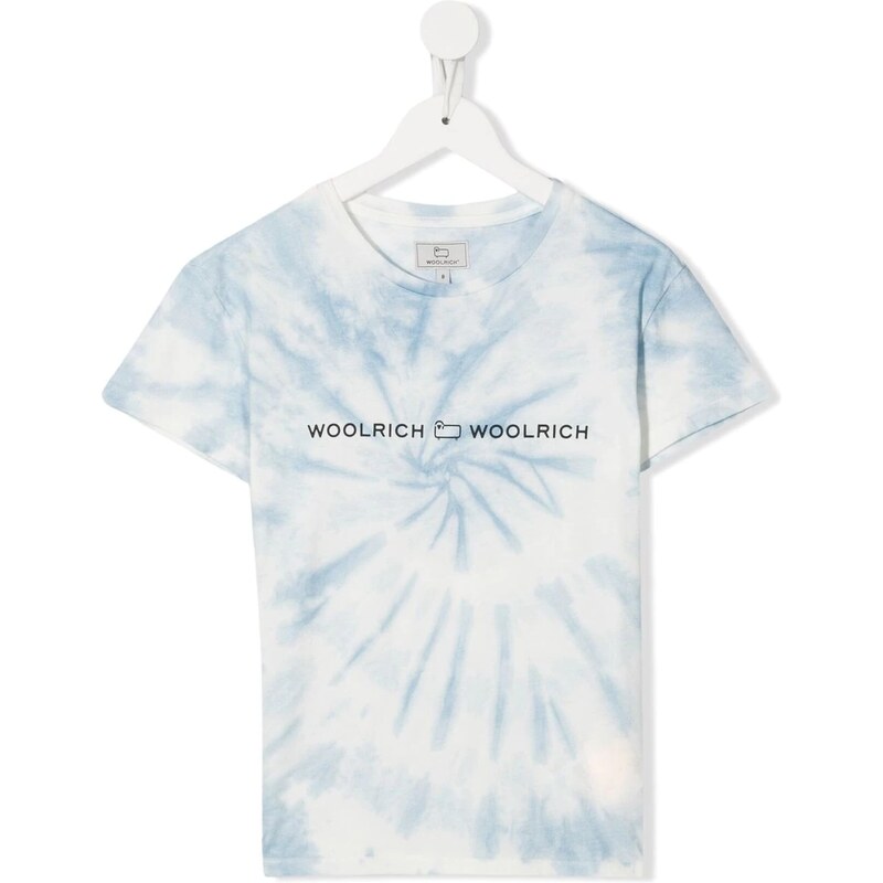 Woolrich Kids T-shirt con fantasia tie-dye - Blu
