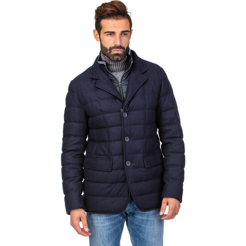 Herno Legend Blazer-Gim knit-blu