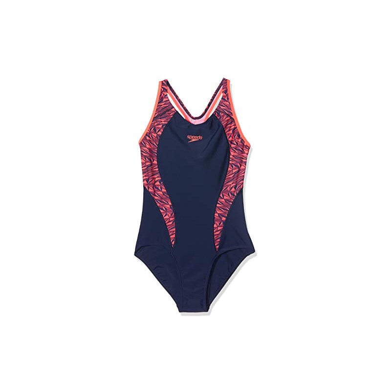 Speedo Costume Intero Donna Modellante Con Scollo A V E Spalline Regolabili - Viola, Tessuto Resistente Al Cloro E Sostenibile - 2