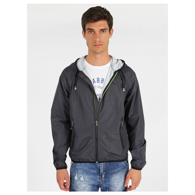 Johnny Brasco Giacca da pioggia con cappuccio Giacche Leggere uomo Grigio