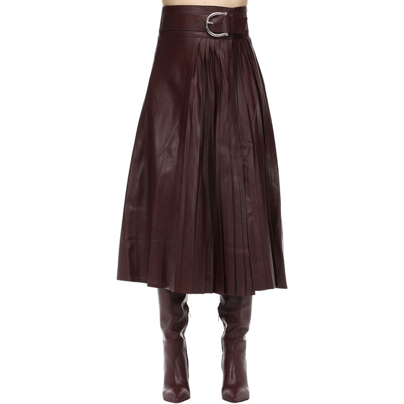 Leather Pieghe Motivi Gonna Pelle Vero Moda VMNITA PLISSE SNAKE