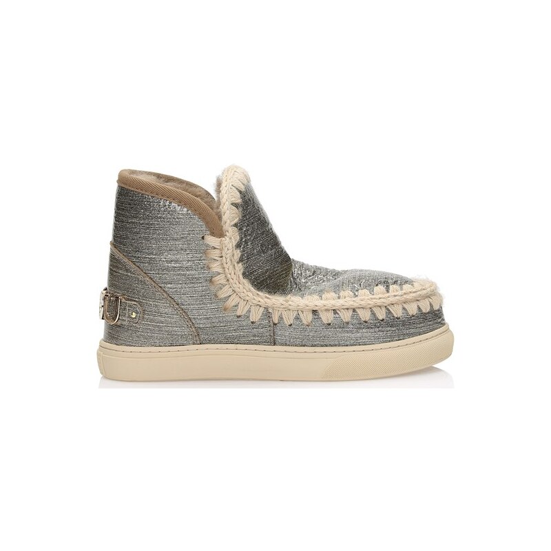 Mou Stivaletti Eskimo Sneaker Metallic Logo Oro. Donna - Stileo.it