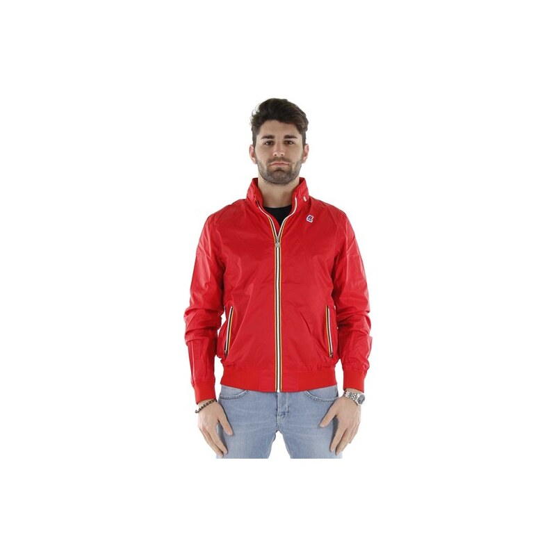 K-Way Bomber amaury nylon jersey rosso Uomo