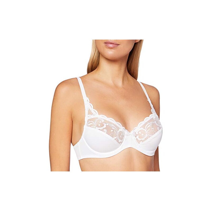 Playtex Reggiseno Con Ferretto In Microfibra Flowery Lace - Morbido E Sostegno, Coppe Foderate, Retro A U, Donna - 4