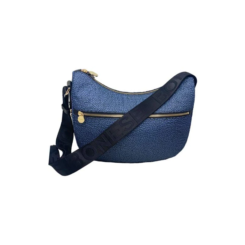 Borbonese Borsa a Tracolla Luna Bag Piccola 934107I15 Blu