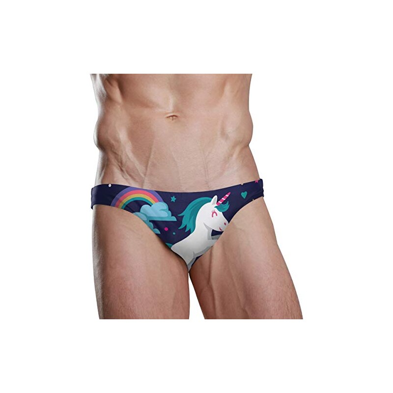 DEZIRO Maschio Costume Da Bagno Slip Uomo Dipinto A Mano Unicorno Costume Da Uomo 1 S Stileo