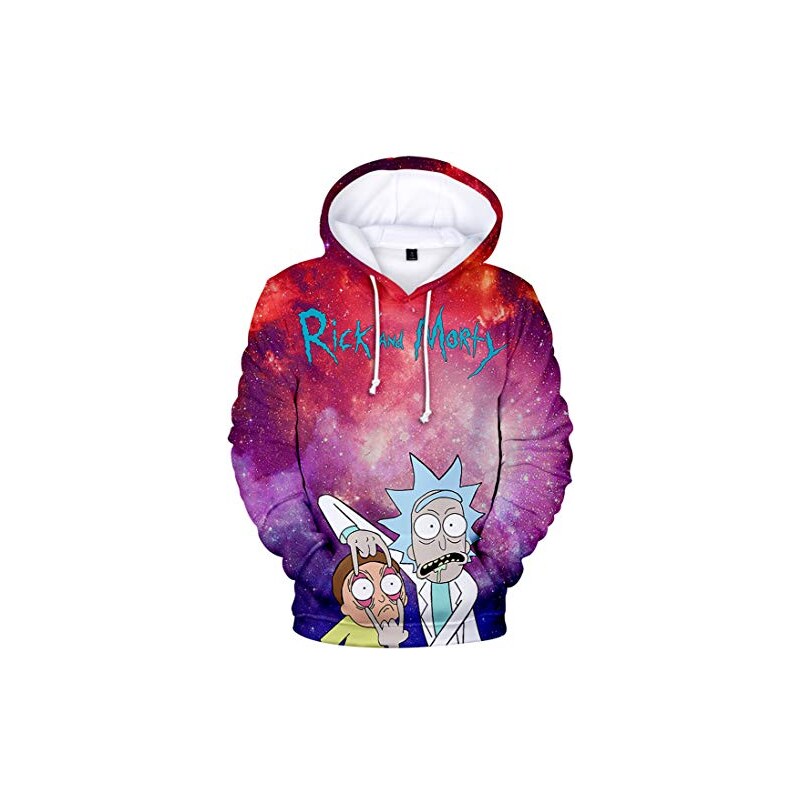 OLIPHEE Felpe con Cappuccio con 3D Stampa di Cartone Classico di  Fantascienza Hoddies per Fans di Fantascienza per Ragazzi e Uomo 455 XXS 