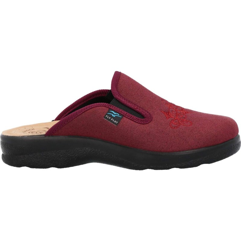 Ciabatte con fibbia lilla in feltro da Donna Fly Flot