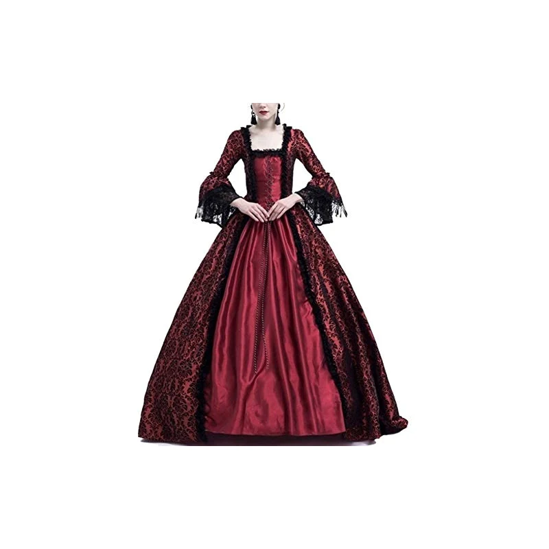 Anyua Costume Da Regina Medievale Donna Vittoriano Abito Da Sera Gotico Rinascimentale Eleganti 4189