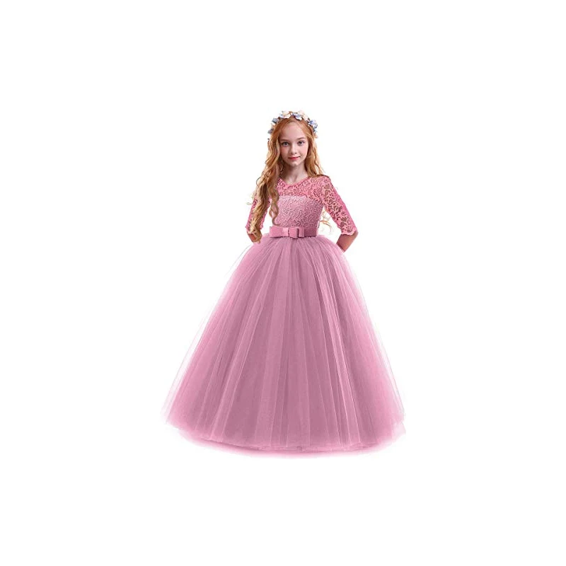 Abitino Neonata In Tulle Con Maniche Lunghe - Vestito Principessa Bambina | Autunno/Inverno