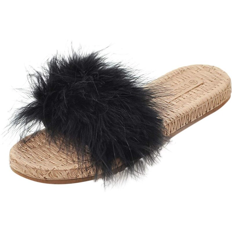 Pantofole Invernali Donna In Pelliccia Sintetica - Ciabatte Sabot Con Motivo Cuori, Varie Taglie