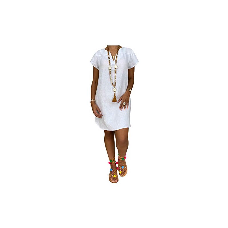 City Chic Abito A Camicia Per Taglie Forti – Senza Maniche, Con Cintura E Tasche – Vestito Donna